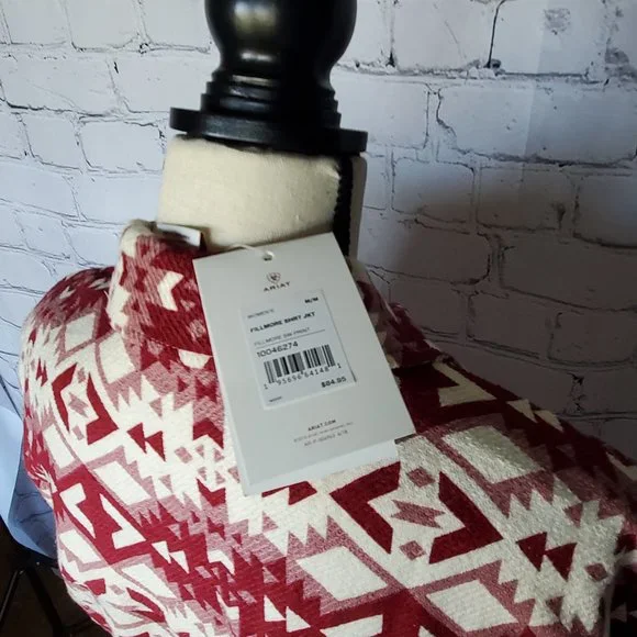 Ariat Fillmore Shirt Jacket, Southwestern/Aztec Print, Button Front, Relaxed - Picture 4 of 5